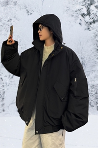 棉服男冬季新款港风宽松连帽棉衣MF9006-P90图片