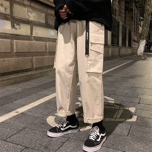 A111-P48 机能工装裤男士大码宽松直筒休闲裤男图片
