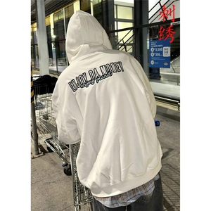 刺绣连帽拉链卫衣KM7038款M-3XL薄图片