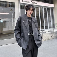 514-801-P108秋冬新款简约西装翻领设计休闲毛呢夹克外套咖，男装夹克，星座514