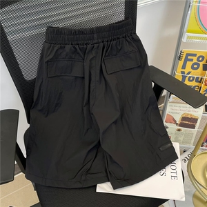 机能工装短裤男女夏季冰丝速干五分运动裤子大码日系潮牌痞帅中裤图片