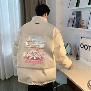 均可提供短视频 高品质港风水彩云PU皮加厚棉衣PM117-p110控148图片