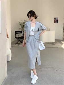 [现货]休闲套装裙，三色、三个尺码图片