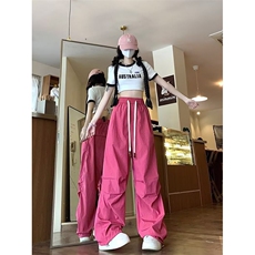 2024美式工装宽松显瘦褶皱伞兵直筒休闲运动裤CK1355-P45，男装休闲裤，星座313A-2