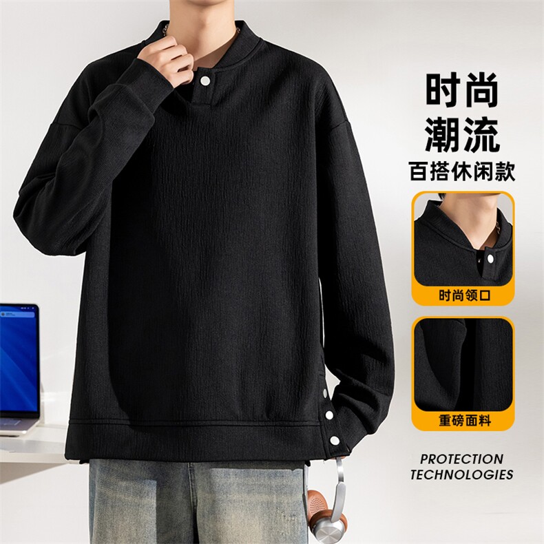 3D大码休闲棒球领卫衣6531-P42控79大码元,男装卫衣,星座209