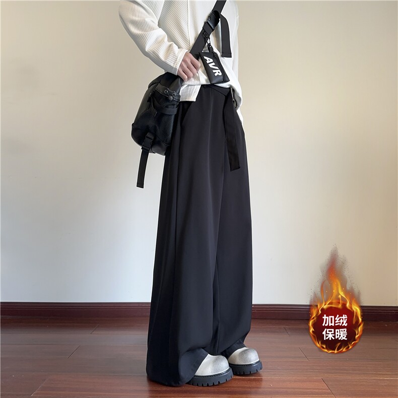 冬季新款腰带宽松休闲西裤常规B315-K924特P40控78加绒特p45控88，男装西裤，电商B315