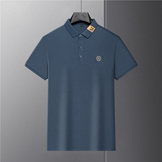 短袖T恤男翻领纯色polo衫上衣服夏季中年男士休闲百搭半袖体恤衫，男装T恤，电商B212（原钱塘6029）