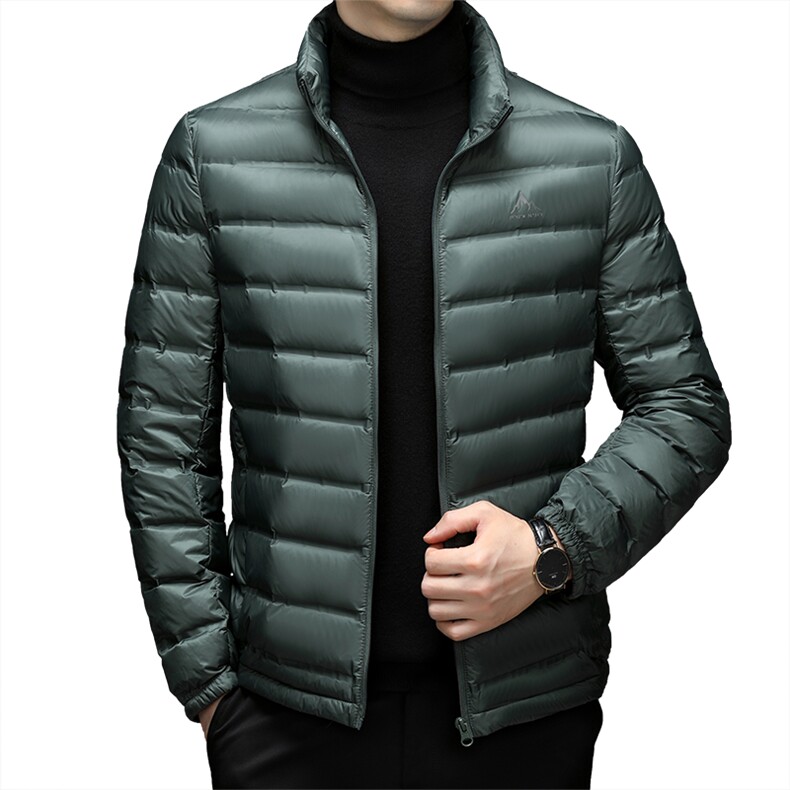 中老年立领90绒轻薄羽绒服夹克男士轻薄羽绒服外套中年男装羽绒服,男装夹克,钱塘723
