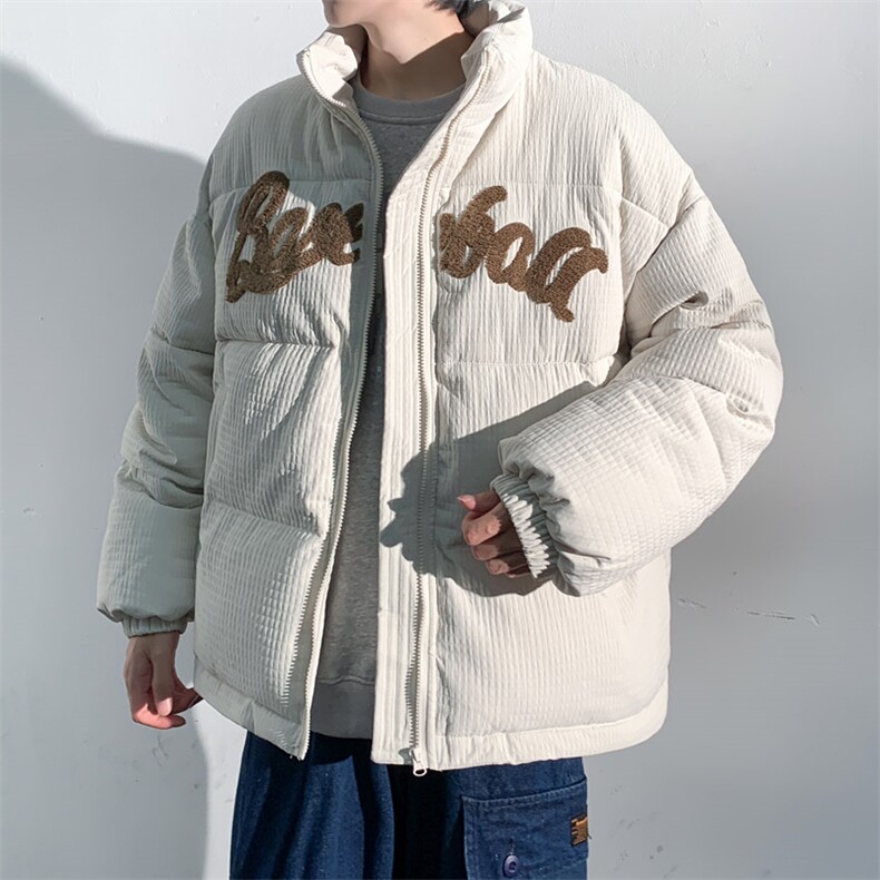 光影2023冬季新款毛巾绣立领棉衣玉米格加厚棉服外套MYTC157P95,男装棉衣,电商B220