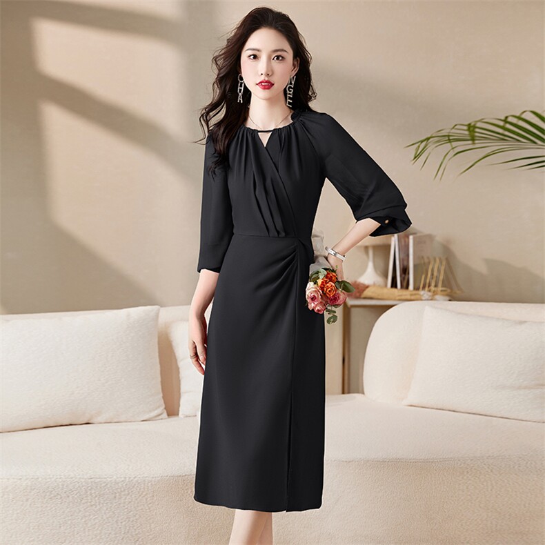 法式红色连衣裙女春季敬酒服新娘结婚当天便装订婚礼服平时可穿搭,女装连衣裙,尚娜萱