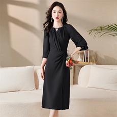 法式红色连衣裙女春季敬酒服新娘结婚当天便装订婚礼服平时可穿搭，女装连衣裙，尚娜萱