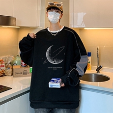 024春季新款圆领卫衣男休闲时尚印花长袖打底衫A168-MLWY07-TP45，男装卫衣，电商A168