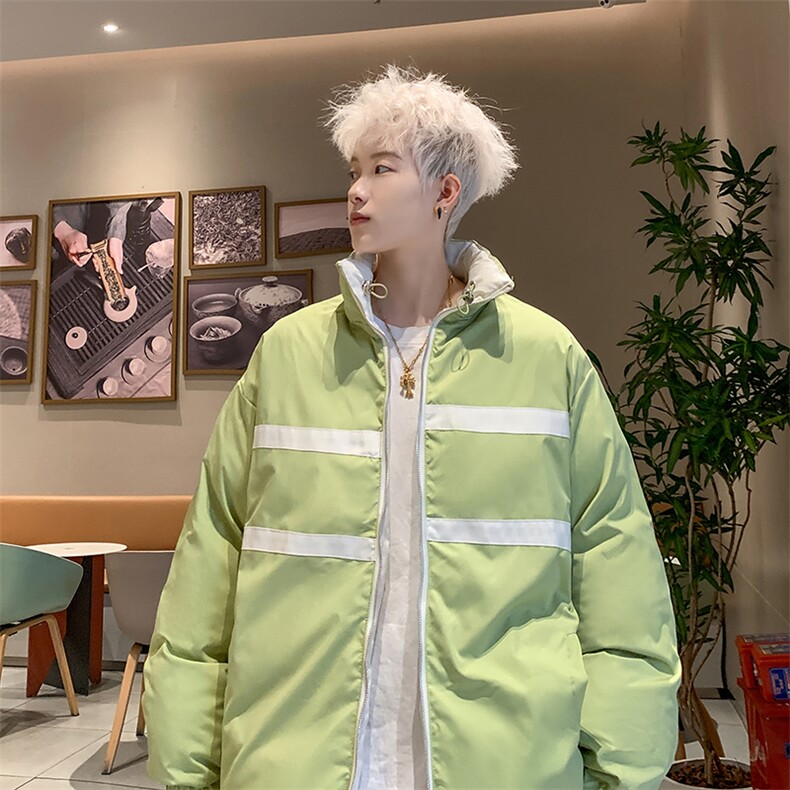 港风双面穿全刺绣立领加厚保暖棉服男XZ213-GKMY8865-P148控168,男装棉衣,星座213