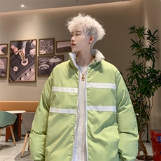 港风双面穿全刺绣立领加厚保暖棉服男XZ213-GKMY8865-P148控168，男装棉衣，星座213