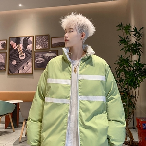 港风双面穿全刺绣立领加厚保暖棉服男 XZ213-GKMY8865-P148控168图片