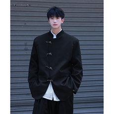 1中式金属盘扣大码M-5XL西服男96%聚酯纤维4%氨纶XF77071P85控128，男装西服，星座226-2