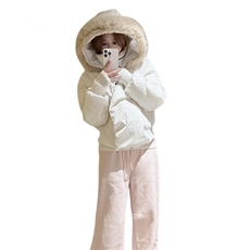 遮肉显瘦温柔风短款大毛领连帽面包服外套女冬季保暖棉服M7863，男装棉衣，星座1116A（原606A-3）