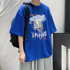 2025夏季 原创设计港风潮流美式宽松休闲T恤 B266-DX03-P30图片