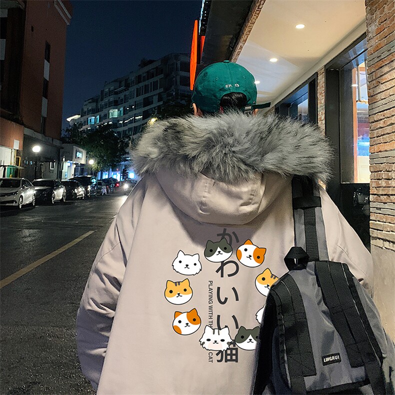 MM48215-P130 冬季大毛领棉衣男士大码加厚棉袄男棉服图片