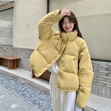 新款主推绸缎面料50绒羽绒服2665-P235-K358，女装短外套，2C129
