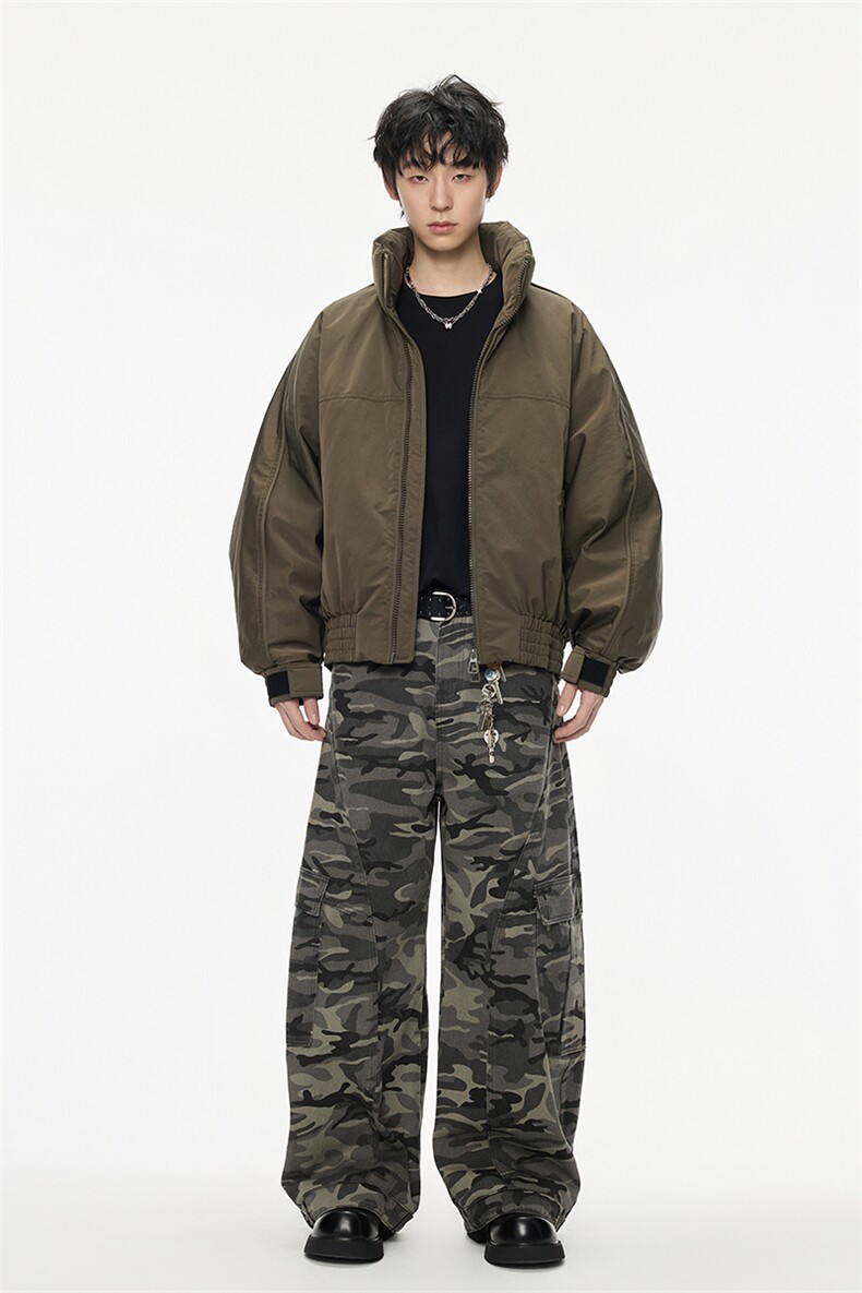 2025冬季新款美式可收纳连帽羽绒服潮牌魔术贴设计羽绒服599,男装羽绒服,电商A234