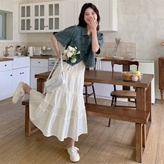 今年流行漂亮牛仔外套半身裙裙女夏韩系炸街奶乖初恋，女装短外套，2C159
