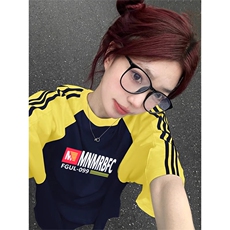 黄袖拼藏青