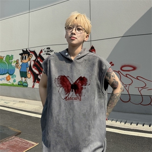 绒连帽背心坎肩男T恤美式港风JLB426-P30控48图片
