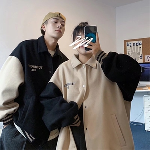 毛呢夹克男秋季潮牌百搭外套男春秋韩版潮流ins秋冬衣服冬装图片