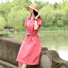 连衣裙2021年夏季自然舒适宽松柔软简约，女装连衣裙，多彩