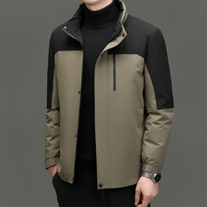 DF2387钱塘2020-2新款百搭简约有帽厚款中年男士羽绒服P255图片