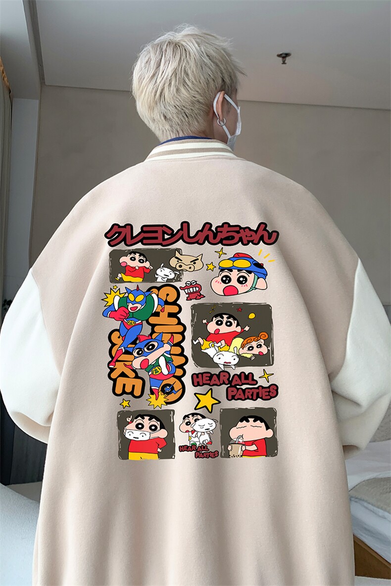 摇粒绒棒球服男大码开衫卫衣男夹克BF86311-P65,男装夹克,电商A040