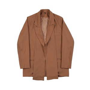 单排扣宽松西服上衣衣领可拆卸设计外套潮A345-310-P135图片