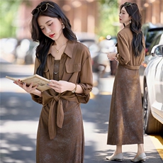 韩系穿搭衬衫吊带时尚套装裙女2025夏季爆款休闲显瘦超好看两件套，女装套装/套裙，魅影