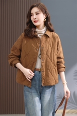2022冬装新款复古时尚单排扣棉衣外套短款百搭，女装棉衣/棉服，小林双子