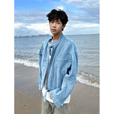【有货】冰川蓝立领外套男高级感痞帅春秋工装夹克JK7703CC-特P65，男装夹克，星座1007（原301D）