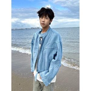 【有货】冰川蓝立领外套男高级感痞帅春秋工装夹克JK7703CC-特P65图片