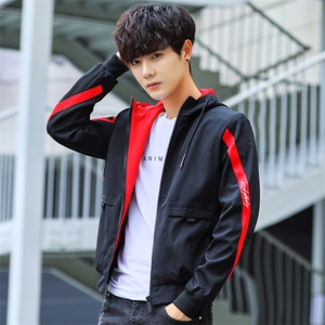 2021春秋季新款运动外套男休闲男式夹克连帽QT2026-GT-J034图片
