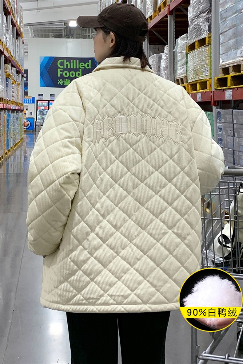 冬上新学生加绒加厚羽绒服中性风休闲翻领棉衣外套男女8341-P155,男装羽绒服,电商A441-1