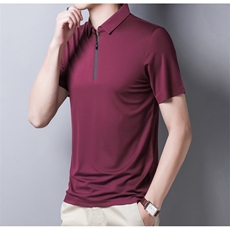 半拉链Polo衫男士夏季新款中年纯色短袖T恤休闲时尚翻领衣服男款，男装Polo衫，电商B212（原钱塘6029）