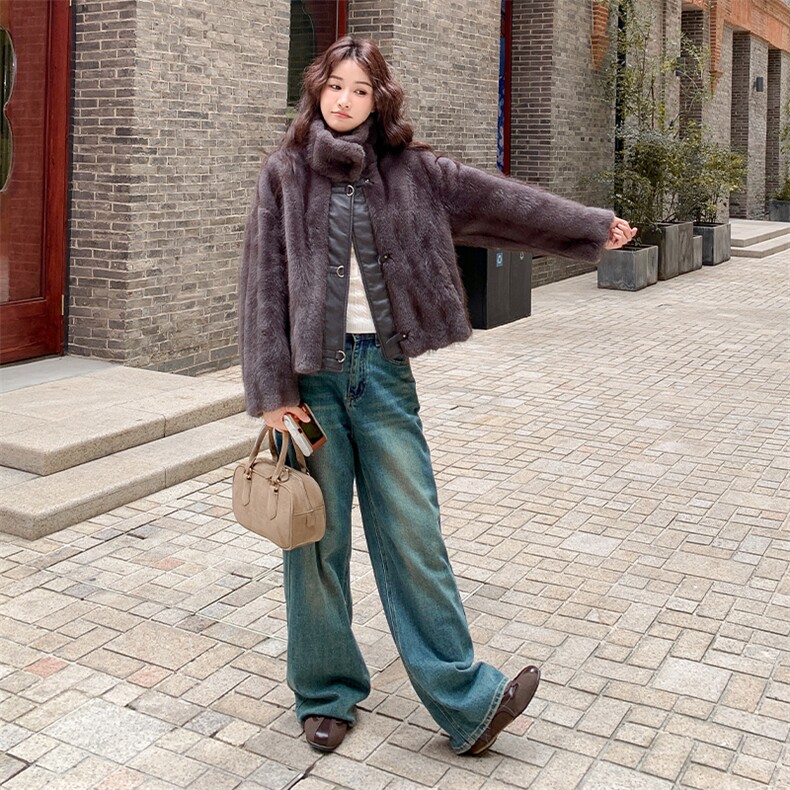 新款已出货环保雪兰貂外套2C123-Z1003-P245-K355,女装派克服,2C123