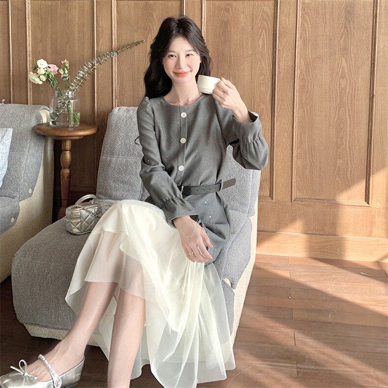 2025年春季新款拼接连衣裙，女装连衣裙，浙宝069