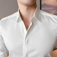 长袖百搭新款衬衫日常青春流行修身春季男简约C004-1，男装衬衫，星座1116A-2（原606A-1）