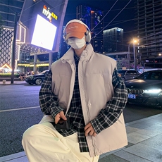冬季棉马甲男潮流休闲纯色立领棉背心加厚外套男A266-WMJ8633-P45，男装背心/马甲，电商A266