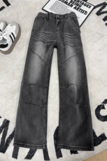 B221美式ins高街暗黑结构宽松直筒牛仔裤LK26633-特P46控88，男装牛仔裤，电商B221