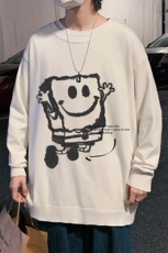 圆领毛衣男大码针织衫男毛线衣线衫M67245-P45加绒款-P65，男装针织衫/毛衣，电商A040