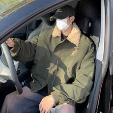 美式复古翻领时尚棉服男女冬季小牛津棉衣外套红棉袄潮MF206-P79，男装棉衣，星座412-3