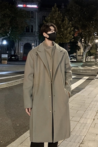 517A-8-Y70-P155 现货高品质假两件韩系两穿中长款毛呢大衣可拆卸图片
