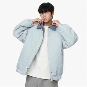 1506/M8606/P75 糖果色翻领飞行服棉衣男士棉服情侣短款棉袄3图片