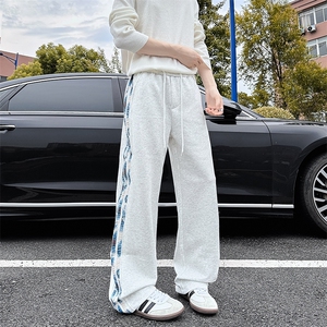 XK60022-P35 条纹休闲裤男春秋款潮牌痞帅炸街宽松运动裤青少年图片